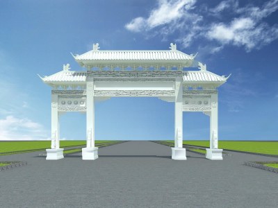 中式牌坊3D模型下载